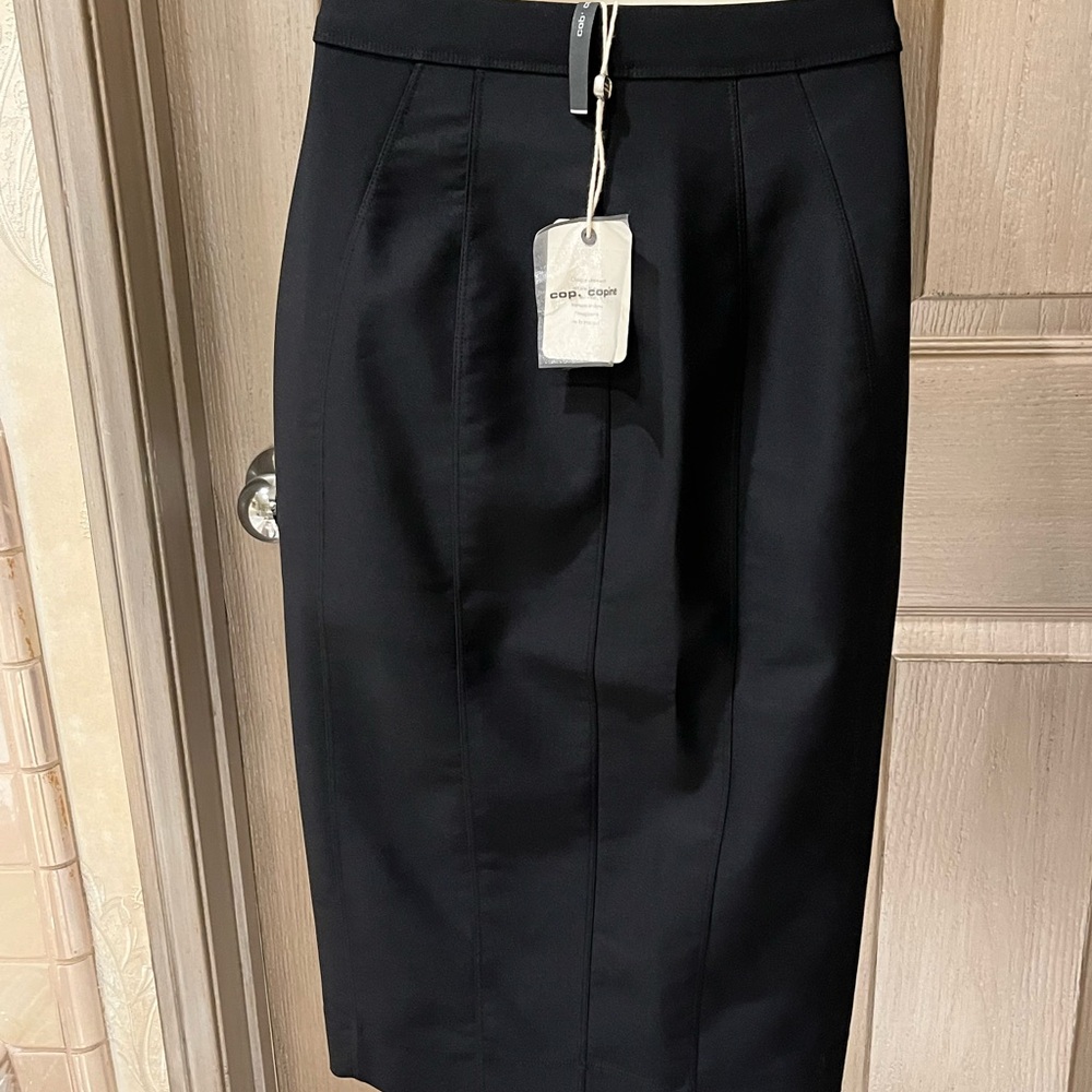 Cop.Copine Elegant Black Pencil Skirt